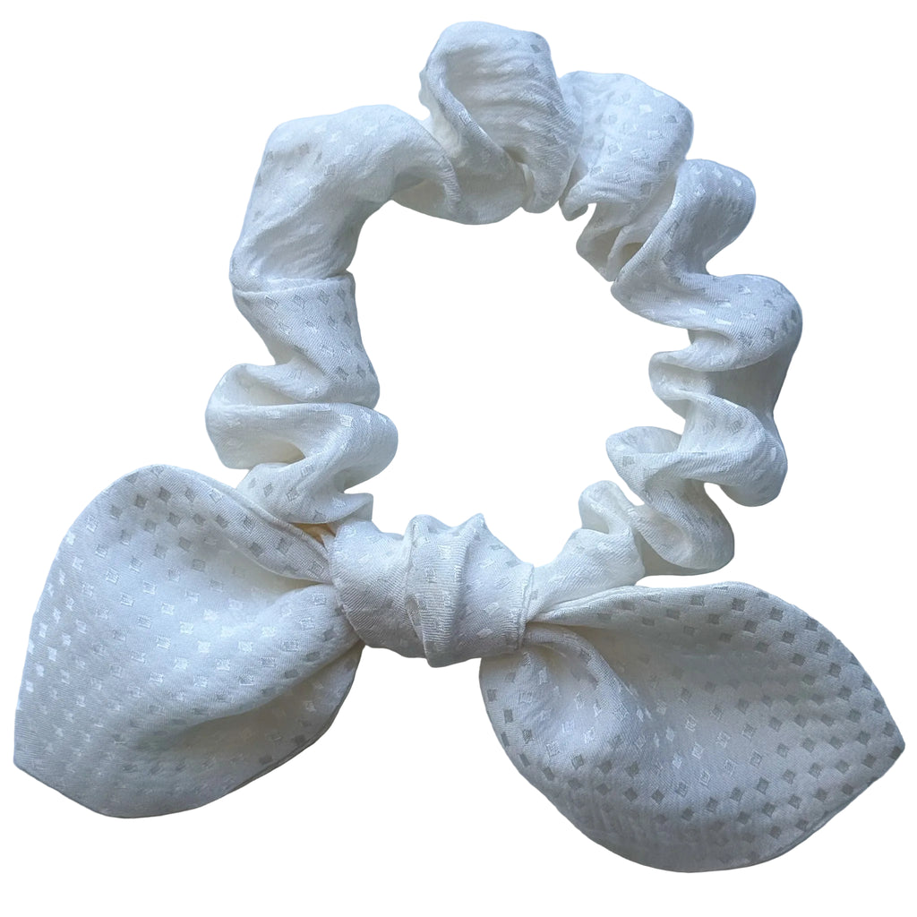 Ivory Mini Silk Scrunchie | RedEco Studio