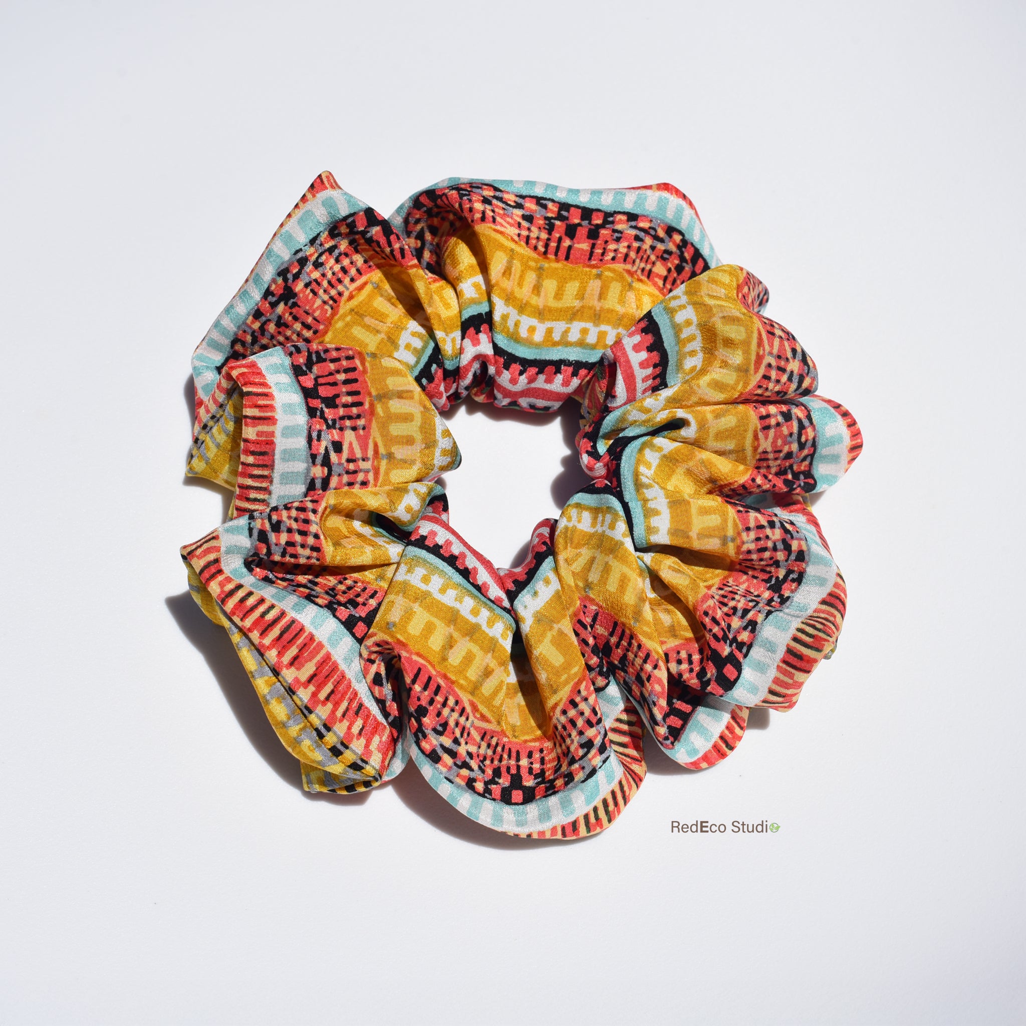 Oversized 100% Silk Scrunchie - Festival Vibes