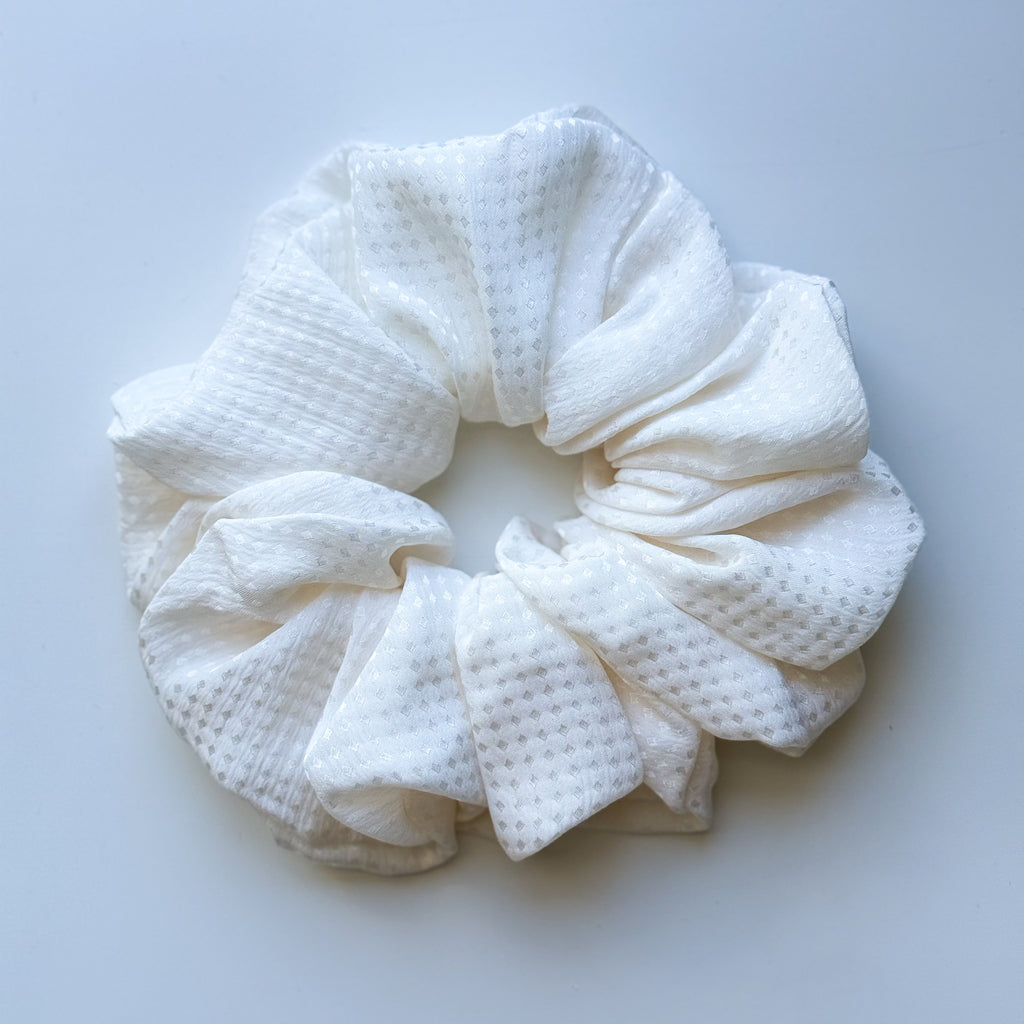 Pearl Reverie — Oversized Pure Silk Scrunchie