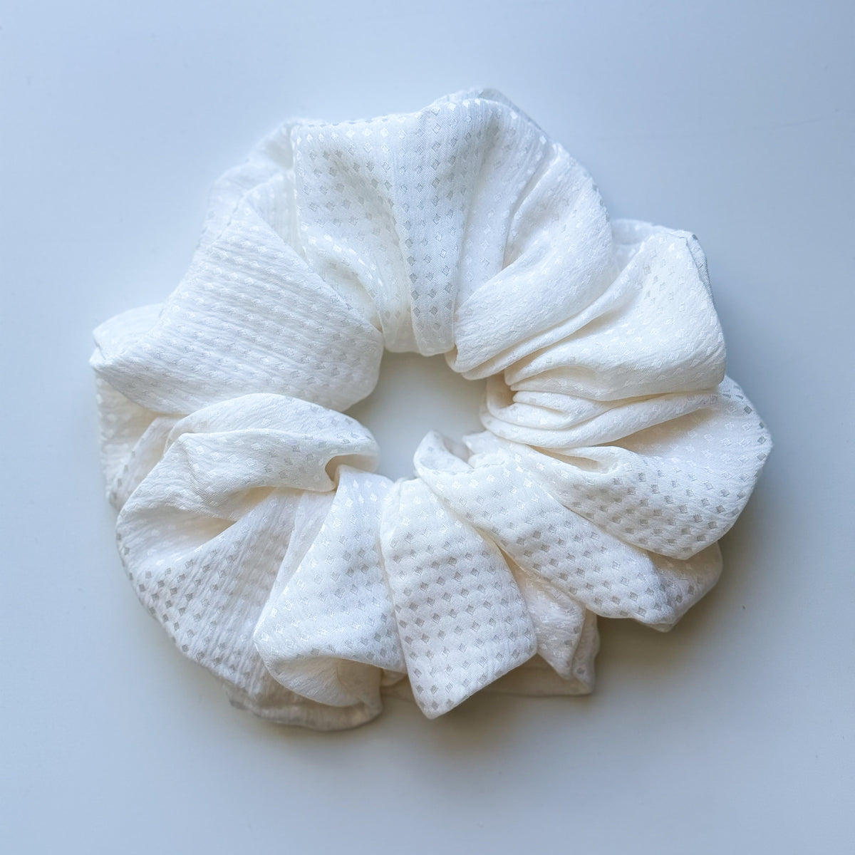 Pearl Reverie — Oversized Pure Silk Scrunchie