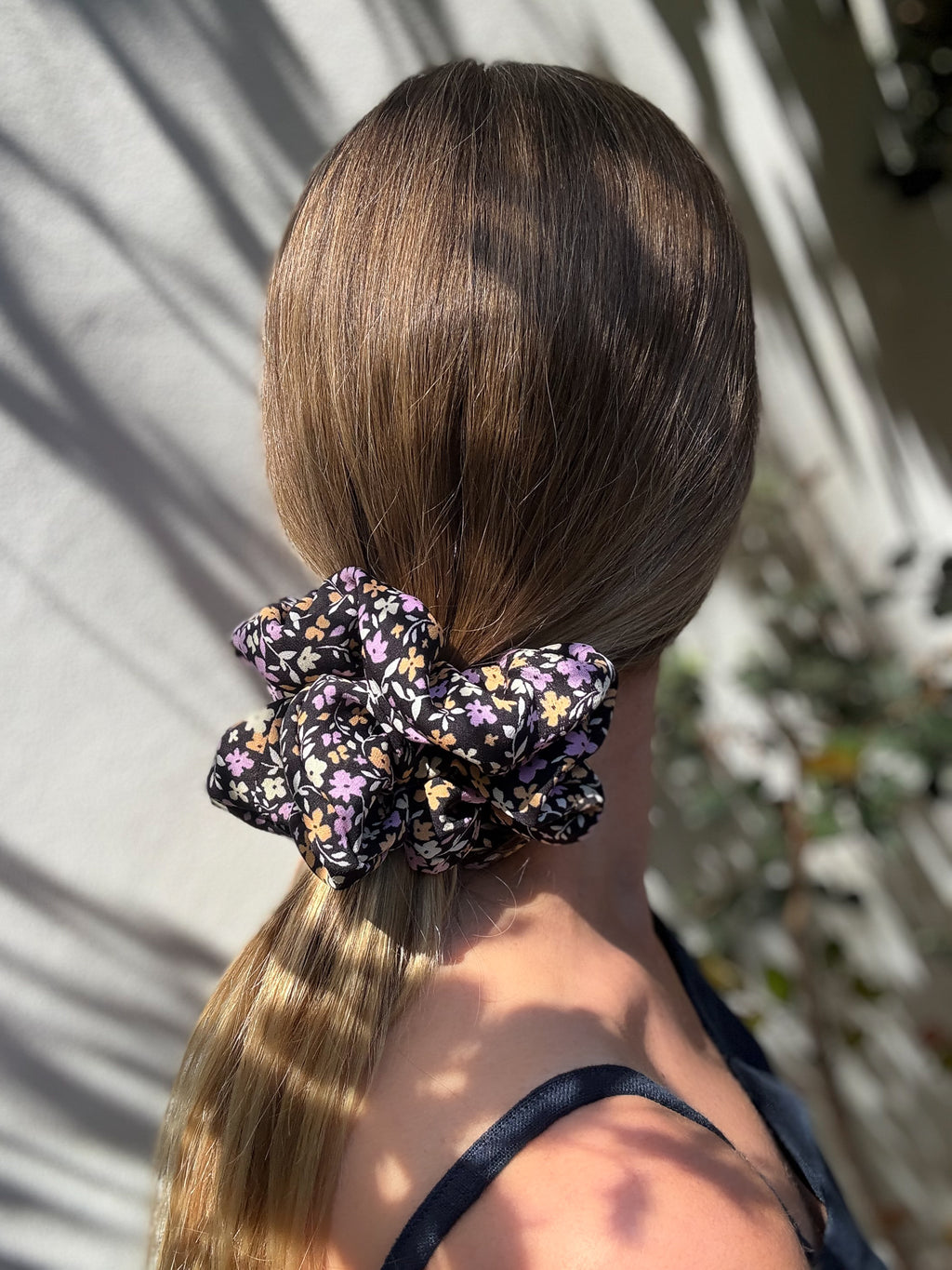 Violet Meadow — Oversized Pure Silk Scrunchie