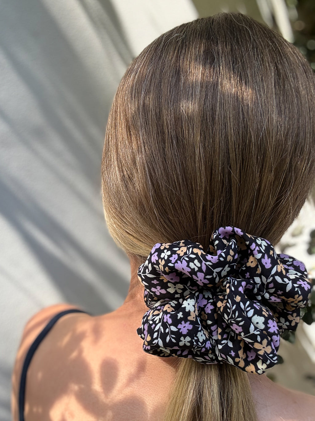 Violet Meadow — Oversized Pure Silk Scrunchie