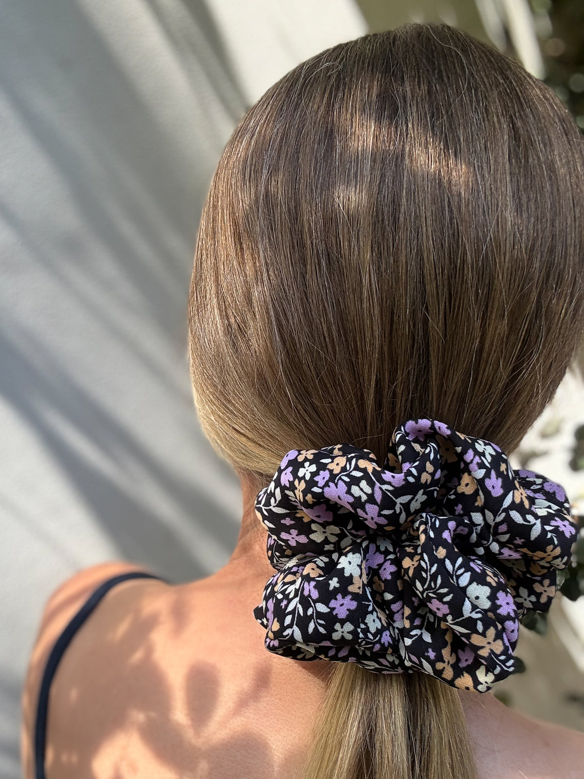 Violet Meadow — Oversized Pure Silk Scrunchie