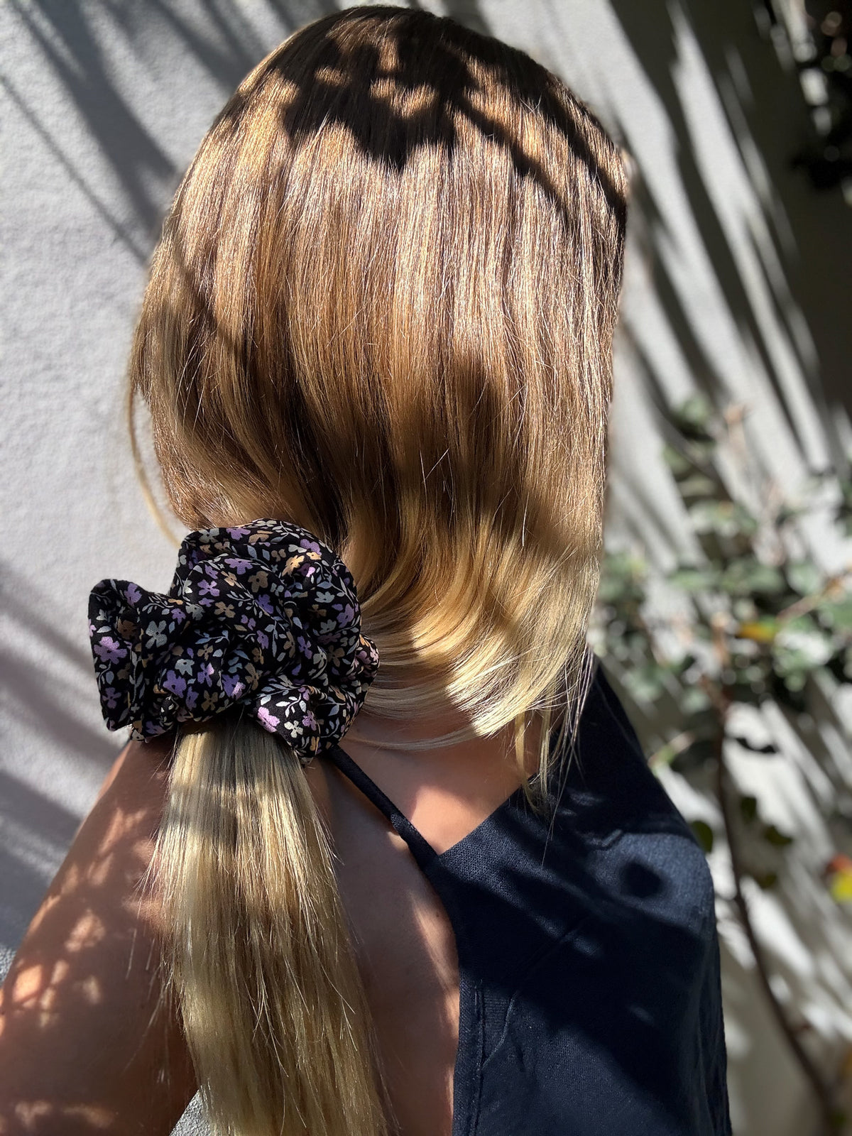 Violet Meadow — Oversized Pure Silk Scrunchie