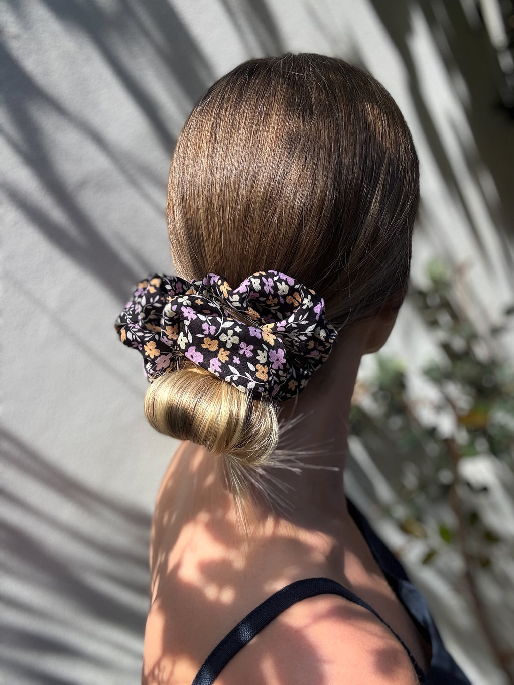 Violet Meadow — Oversized Pure Silk Scrunchie