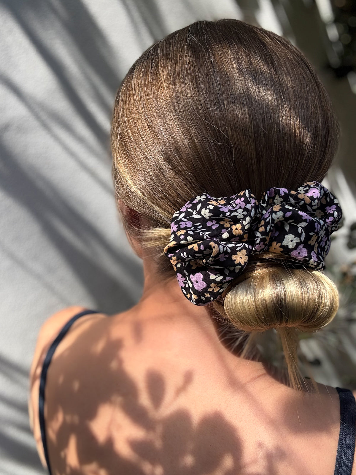 Violet Meadow — Oversized Pure Silk Scrunchie