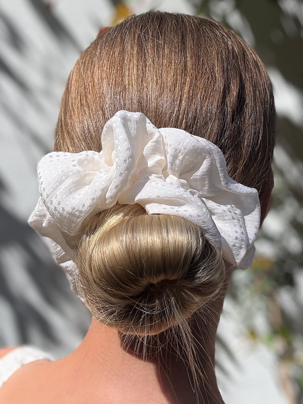 Pearl Reverie — Oversized Pure Silk Scrunchie