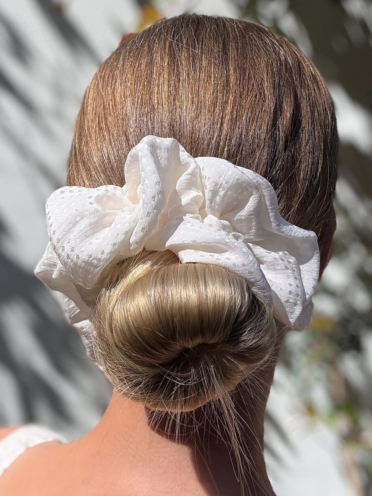 Pearl Reverie — Oversized Pure Silk Scrunchie