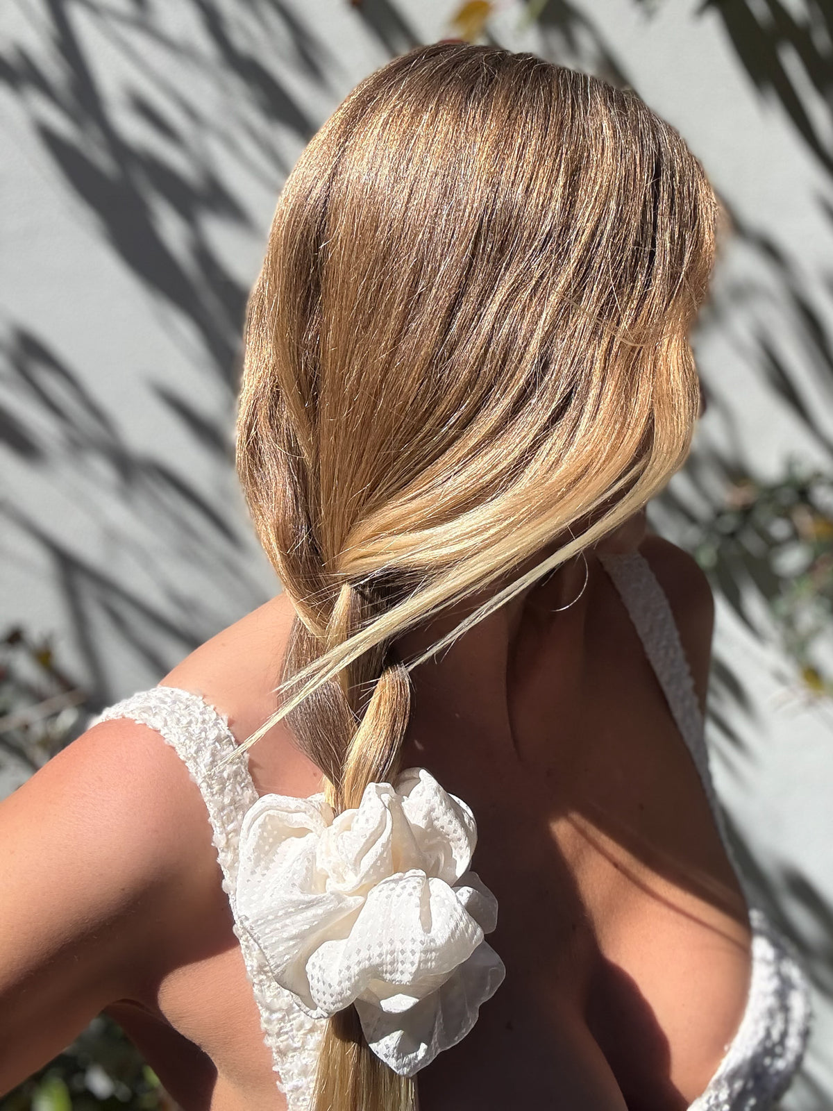 Pearl Reverie — Oversized Pure Silk Scrunchie