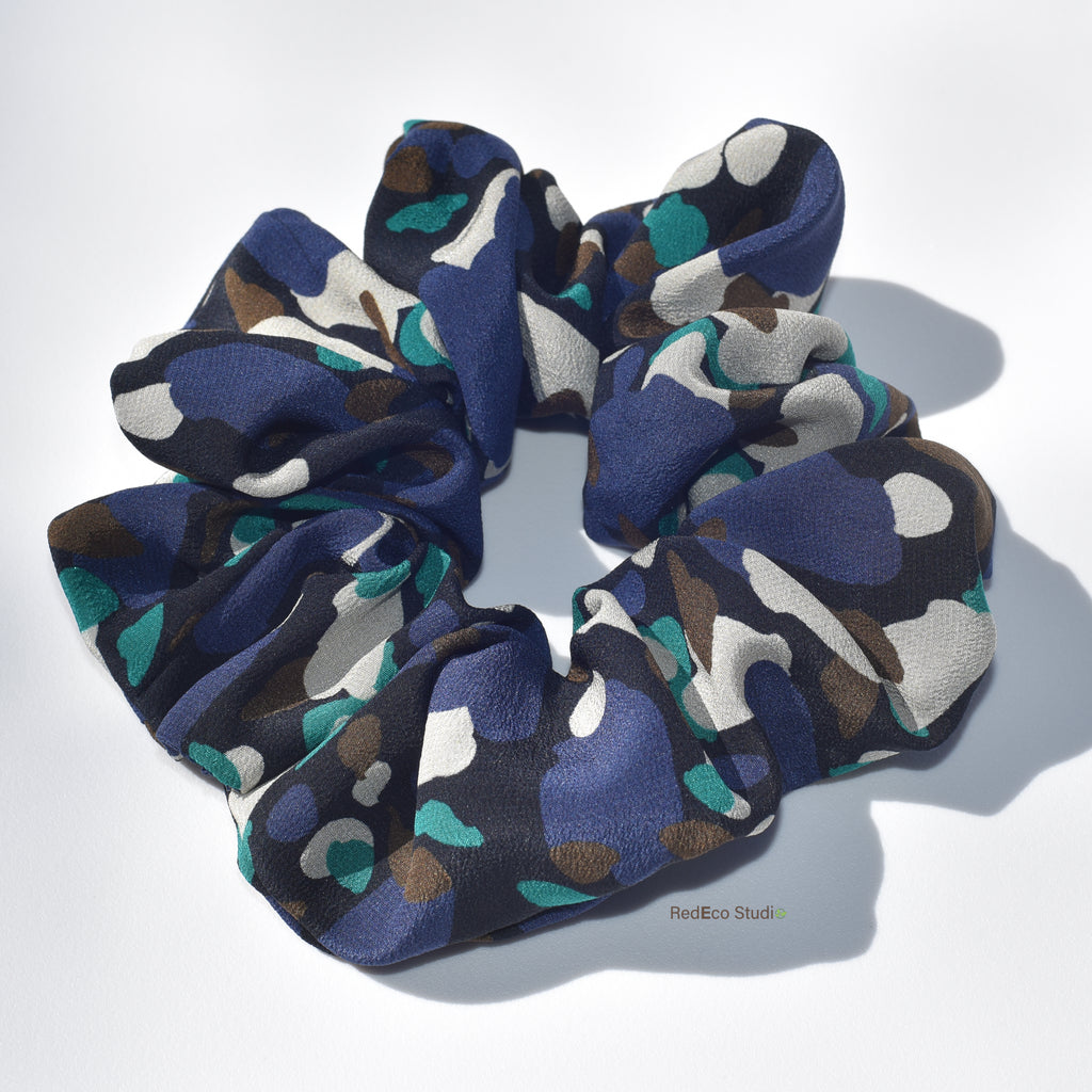 Multicolored scrunchie on a white background