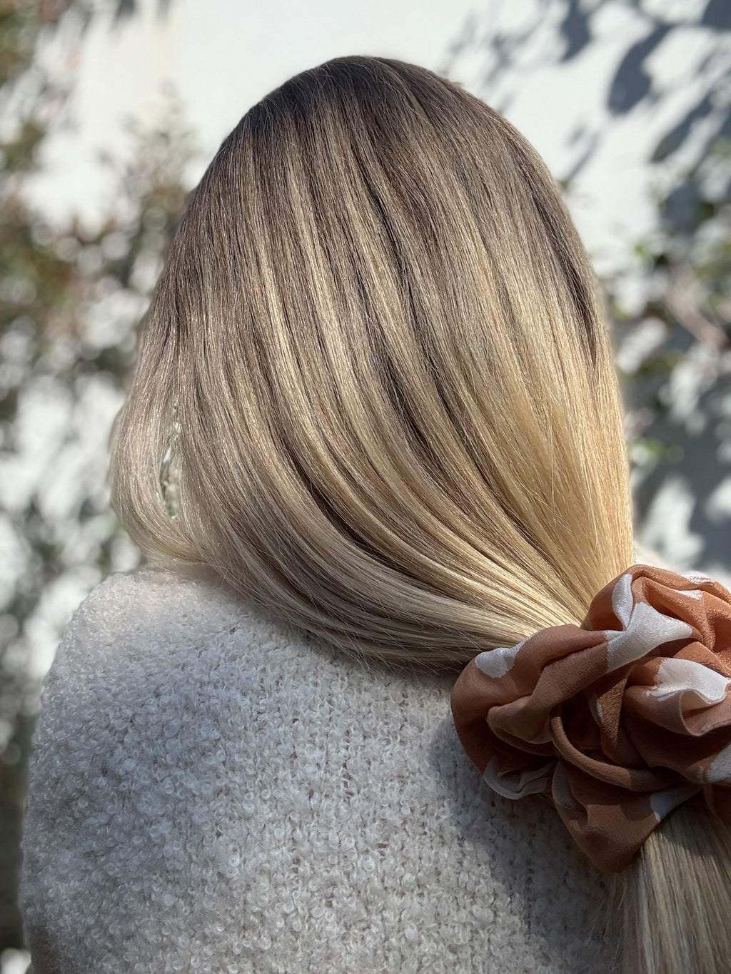 Oversized 100% Silk Scrunchie - Spots all over